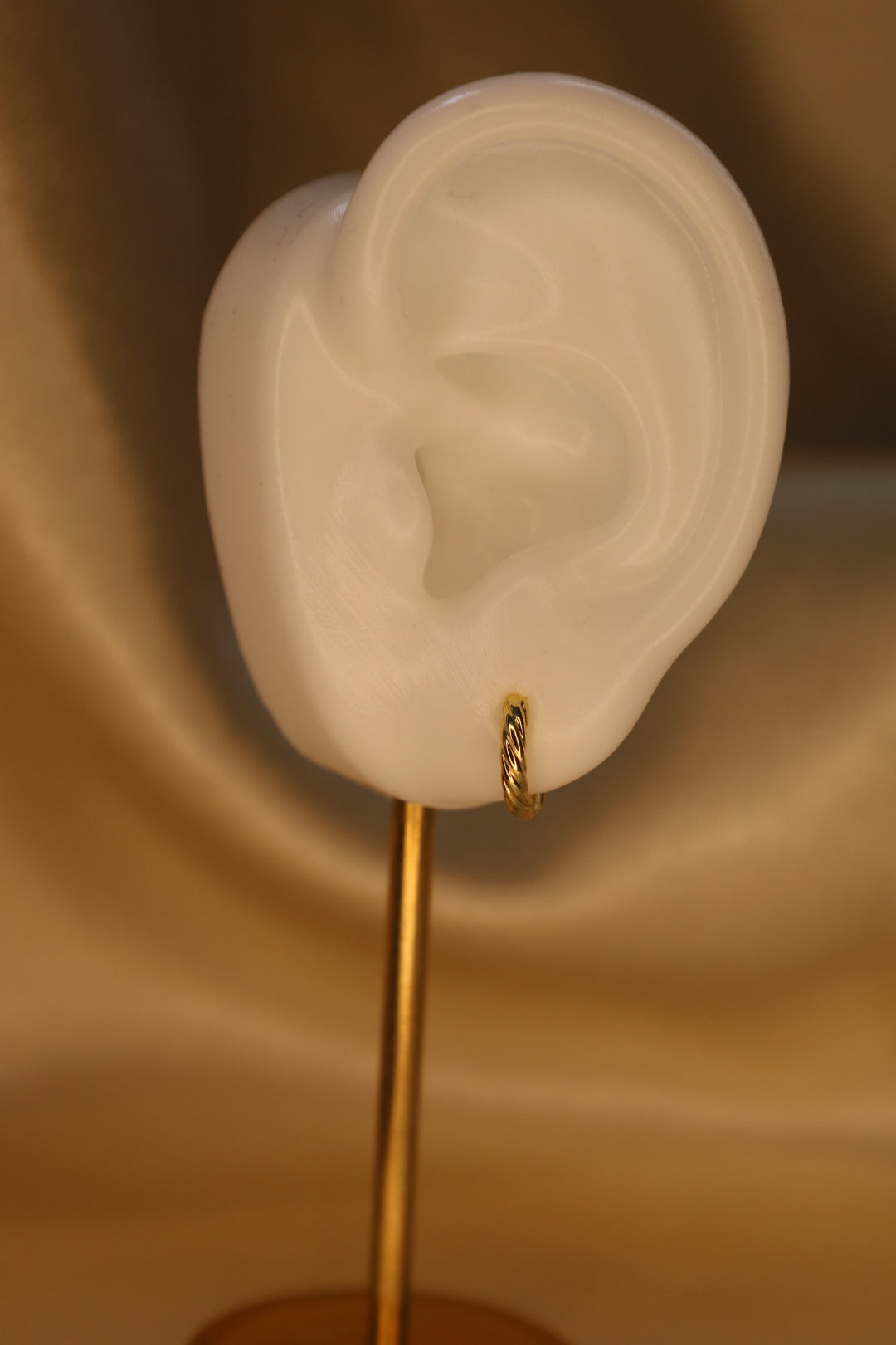 Mini croissant hoops earrings