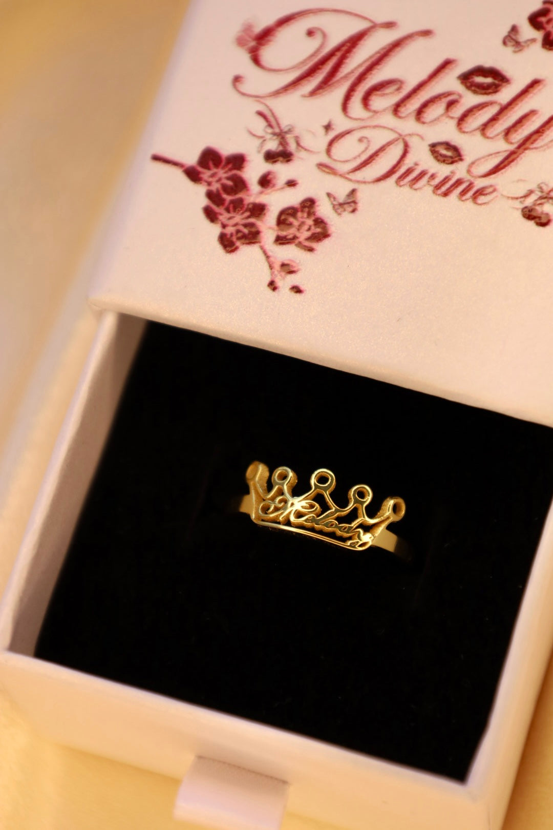 Custom crown name ring