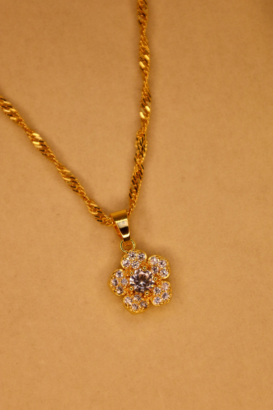 Blinged out hibiscus necklace
