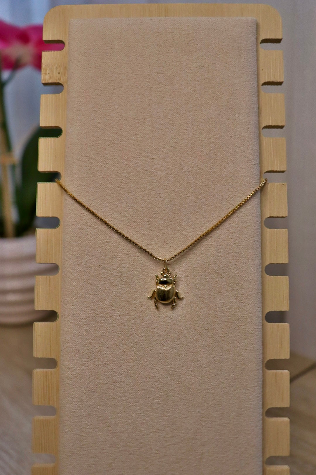 Beetle necklace