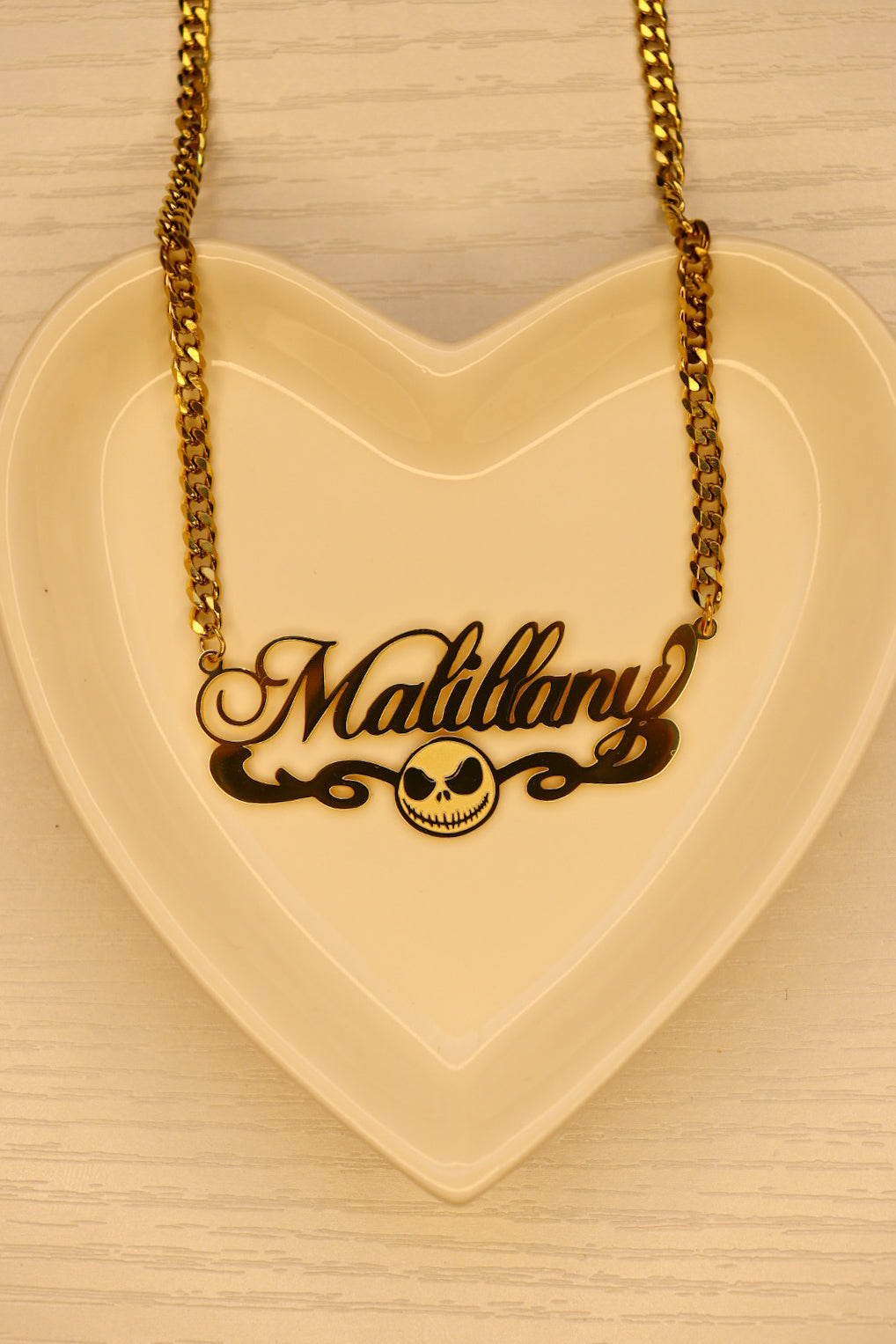 Jack Face Name Necklace