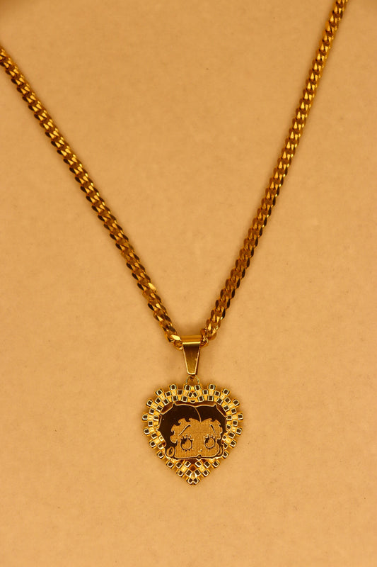 Betty Boop Heart Rolex Necklace