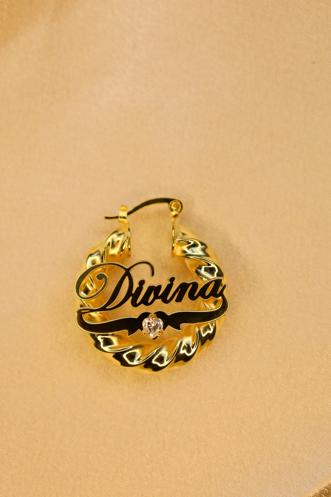 Custom Twist Name Hoops