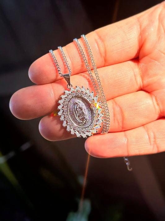 Luxury virgin mary necklace
