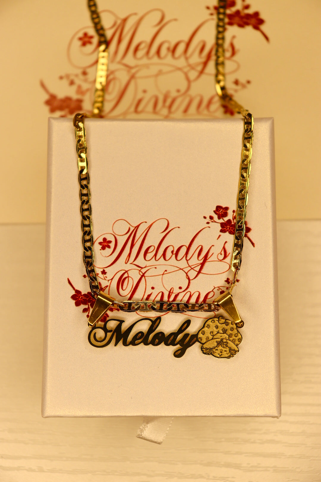 Custom Strawberry Shortcake Name Necklace (Vintage Inspired)
