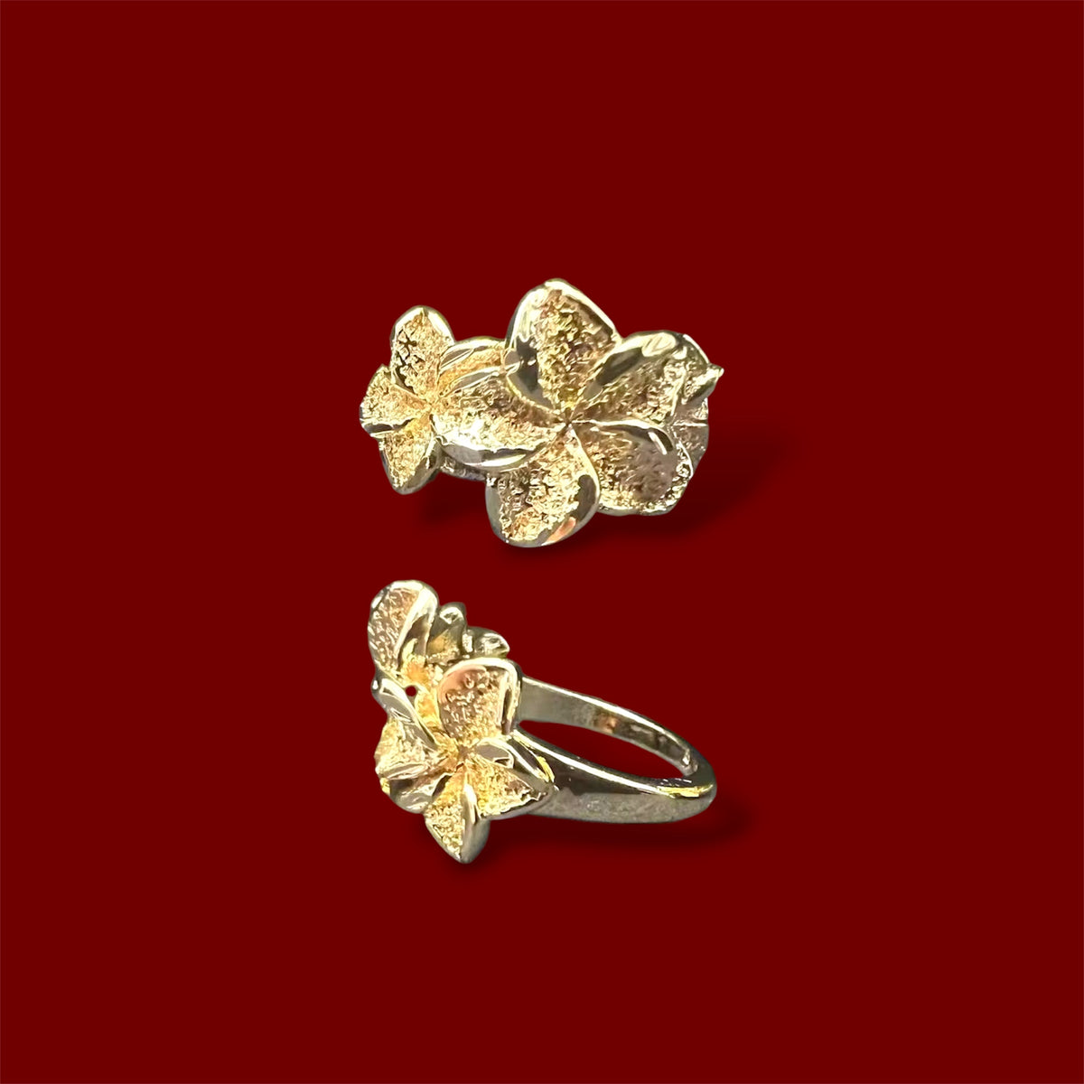 Triple Plumeria Ring