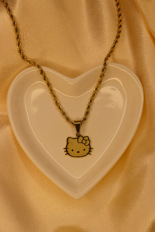 Hello Kitty Face Necklace