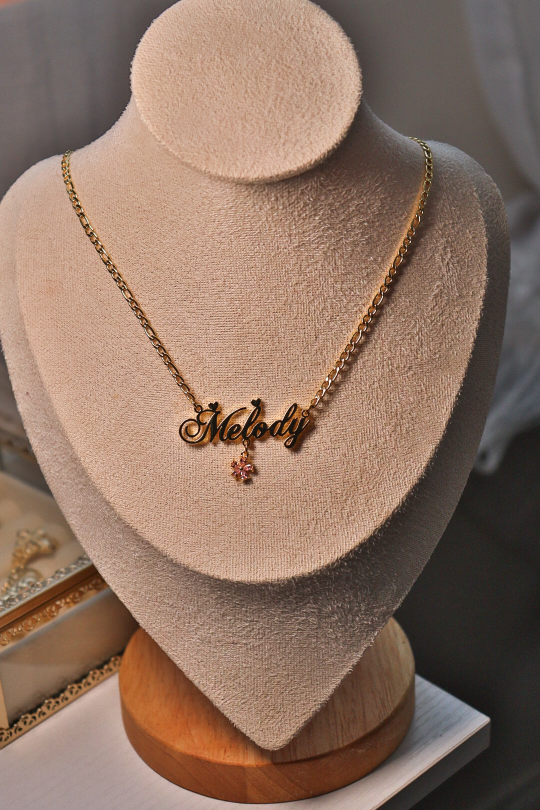 Dainty Flower Name Necklace
