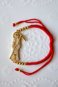 Gold plated santa muerte bracelet