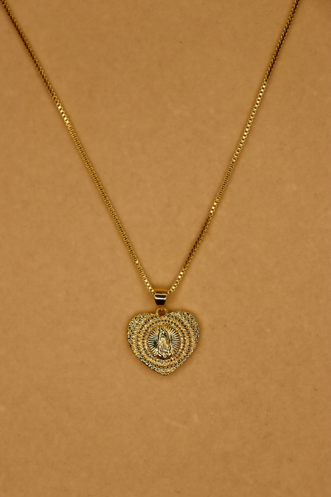 Mini Virgin Mary Charm Necklace