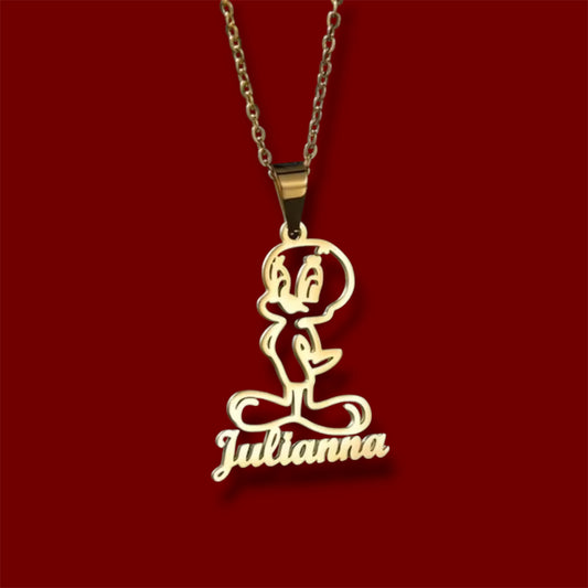 Tweety Custom Name Necklace