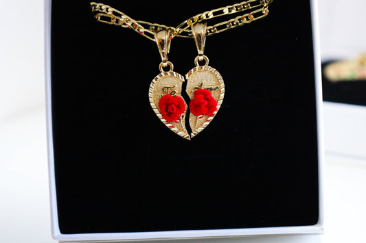 Rose breakable heart set