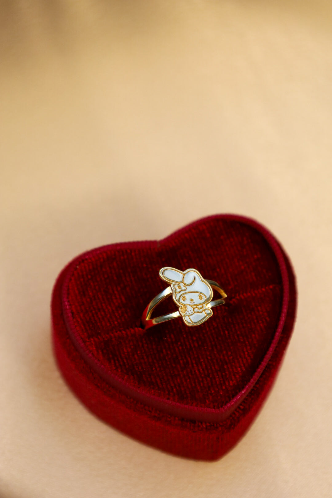 Melody Strawberry Engraved Ring