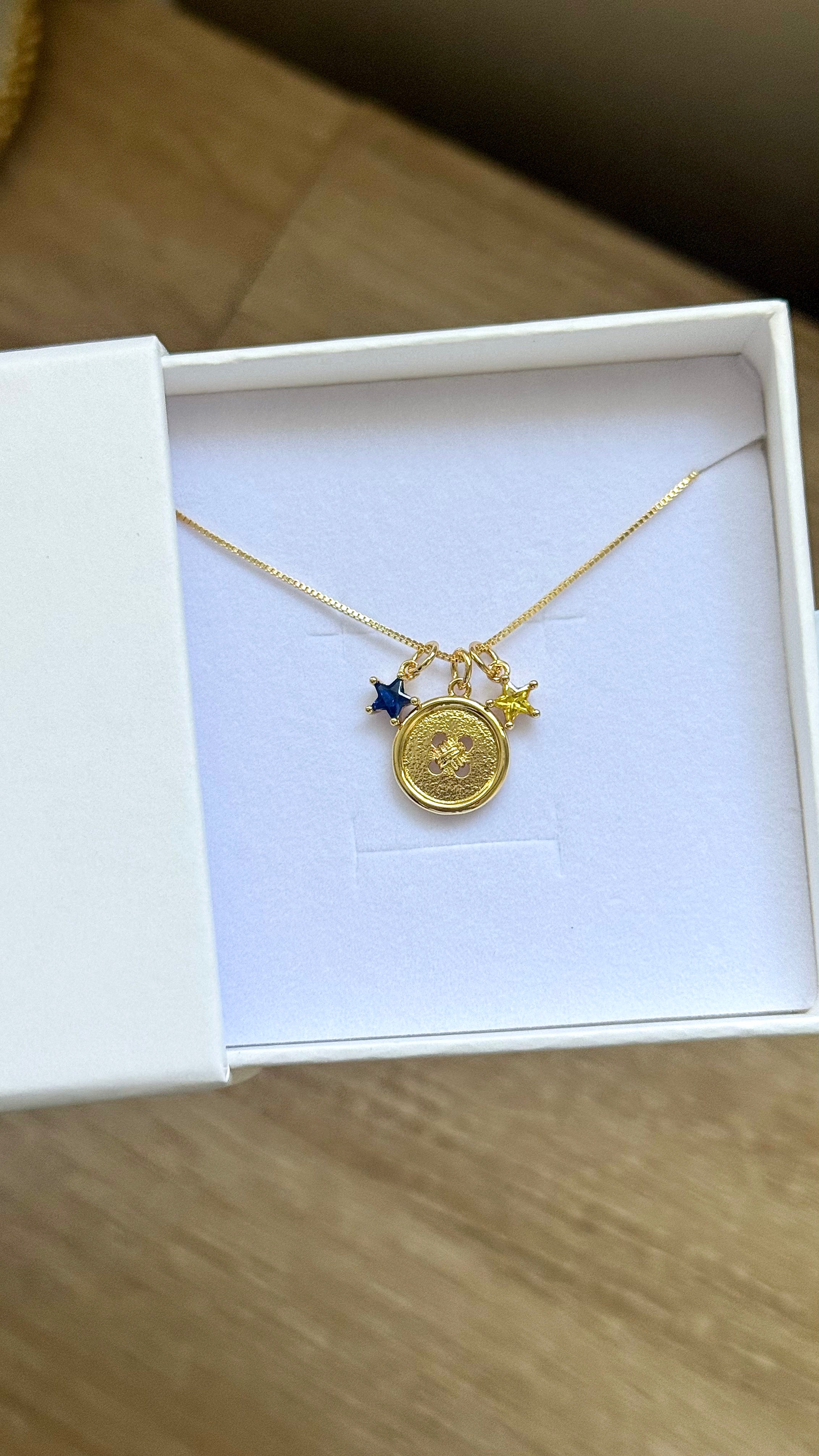 Coraline Button X Stars Necklace