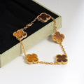 Golden Tigers Eye Clover Bracelet