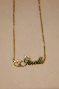 Cursive heart custom name necklace