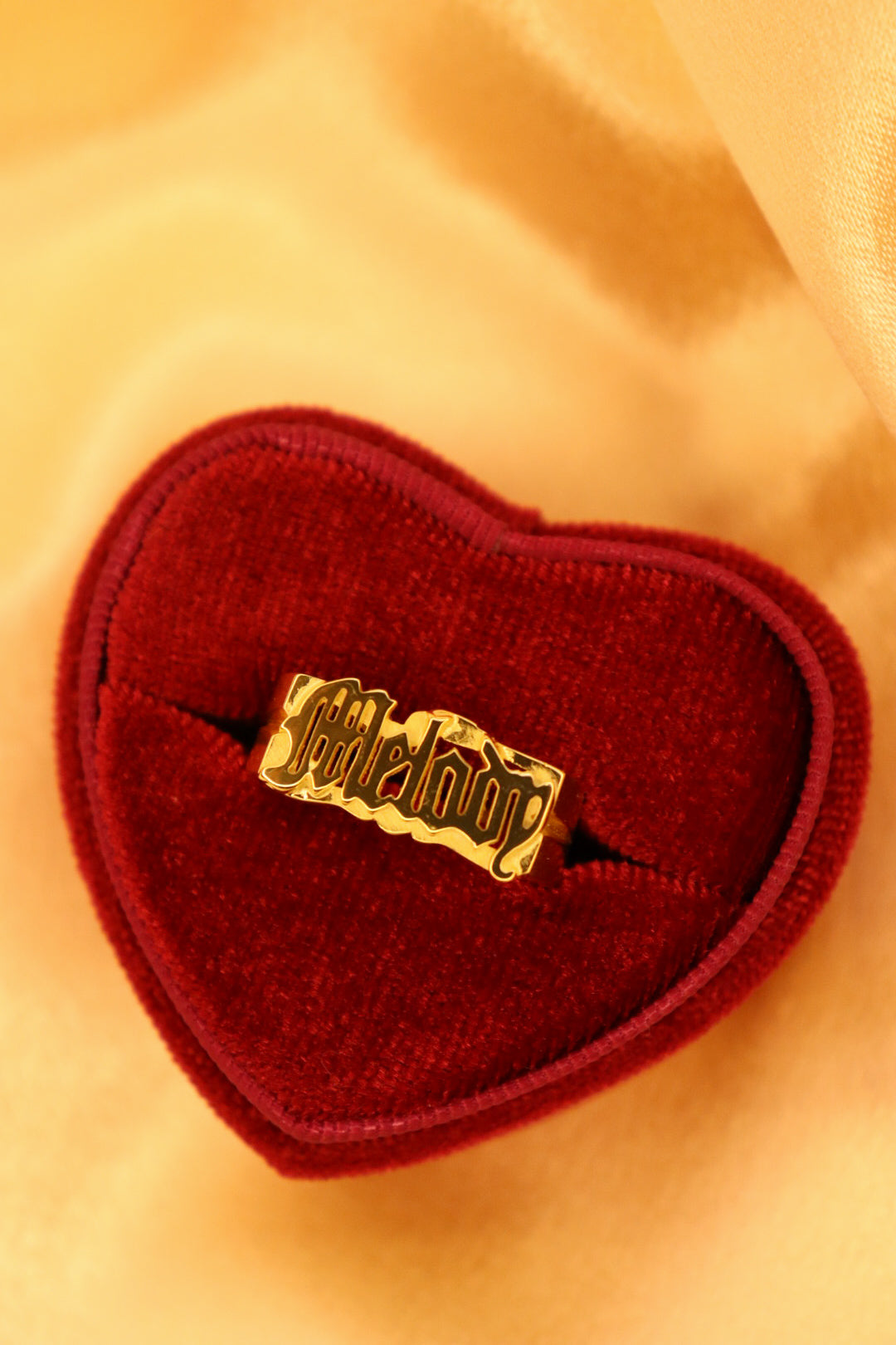 Custom Old English Name Ring