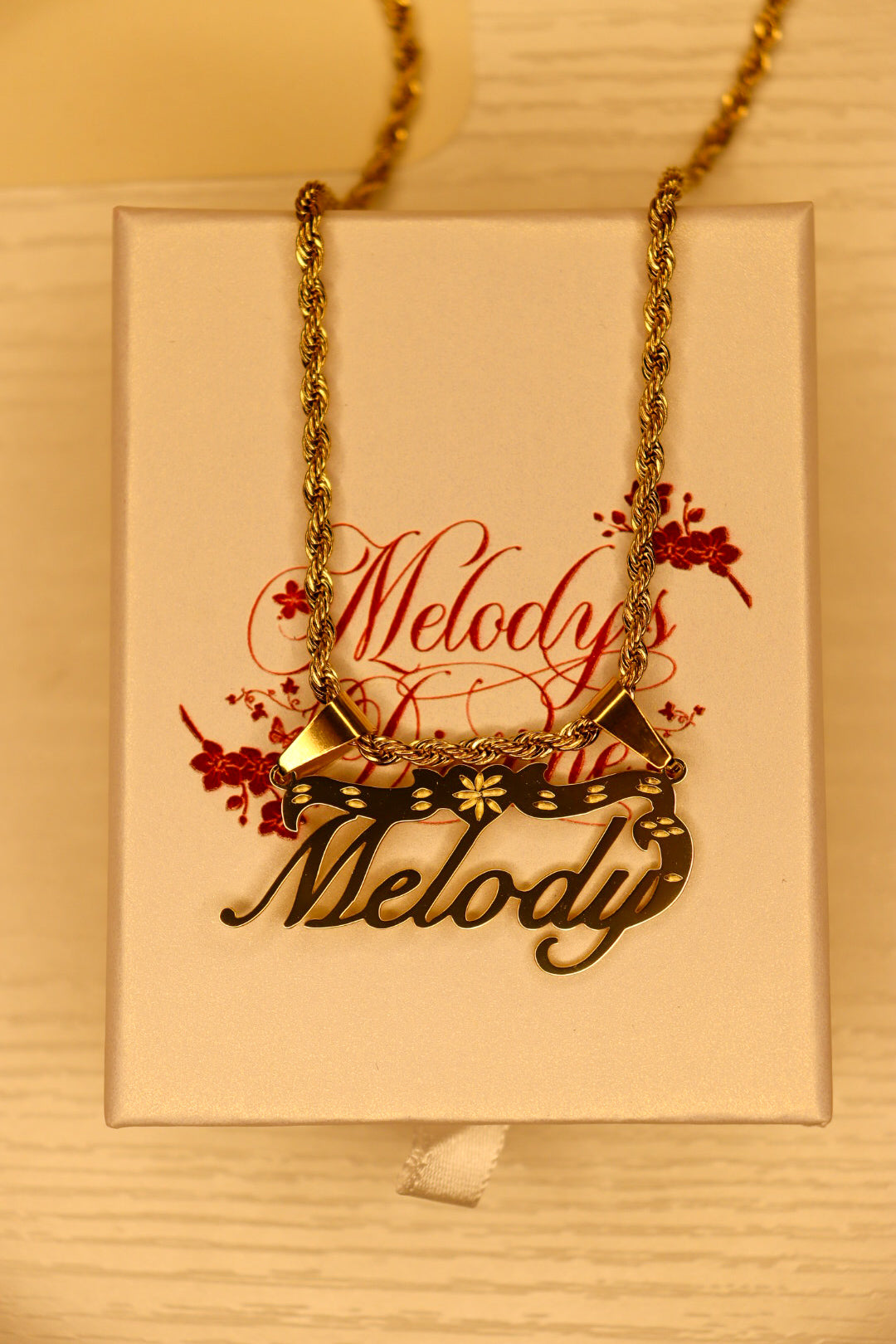 Heart Frame Name Necklace