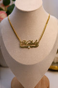Diamond custom name necklace