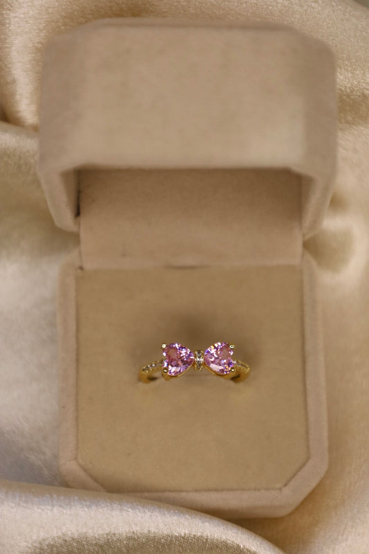 Crystal bow ring