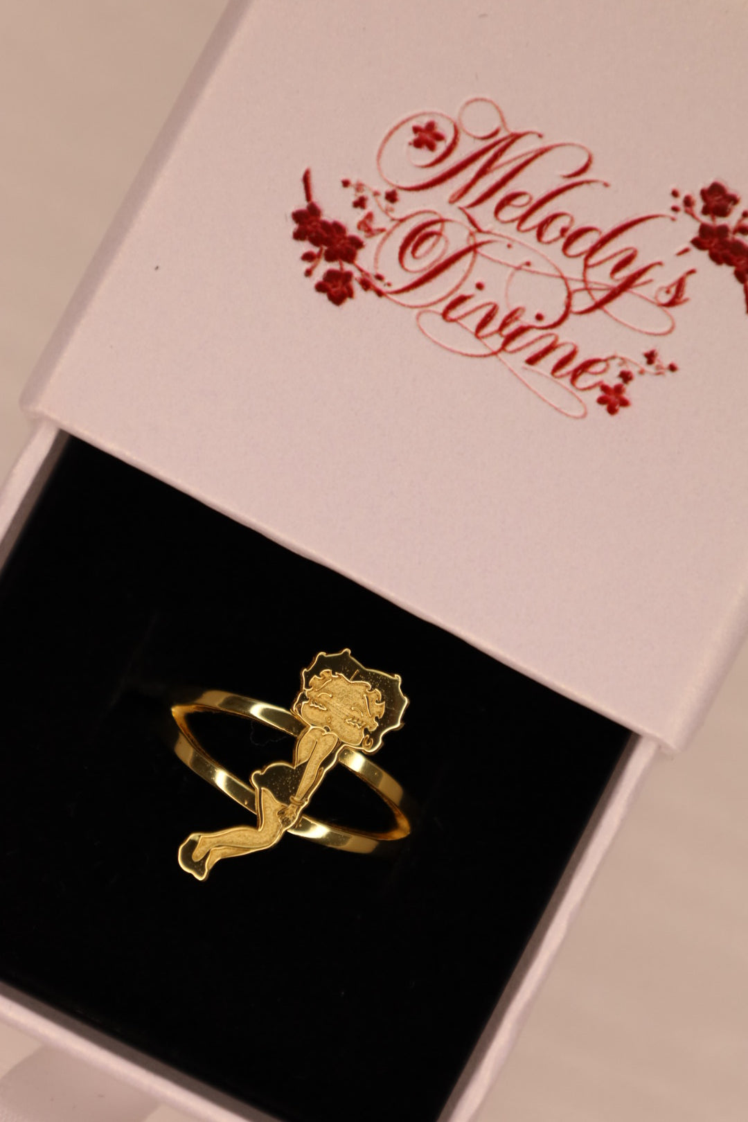 Betty Boop Flirt Ring – 18k Gold Plated