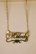 Heart design custom name necklace