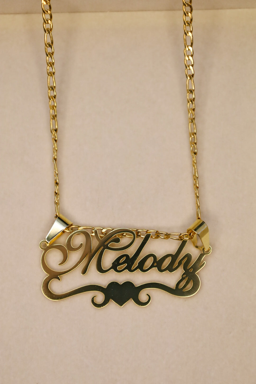 Heart design custom name necklace