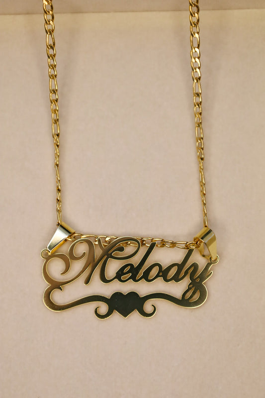Heart design custom name necklace