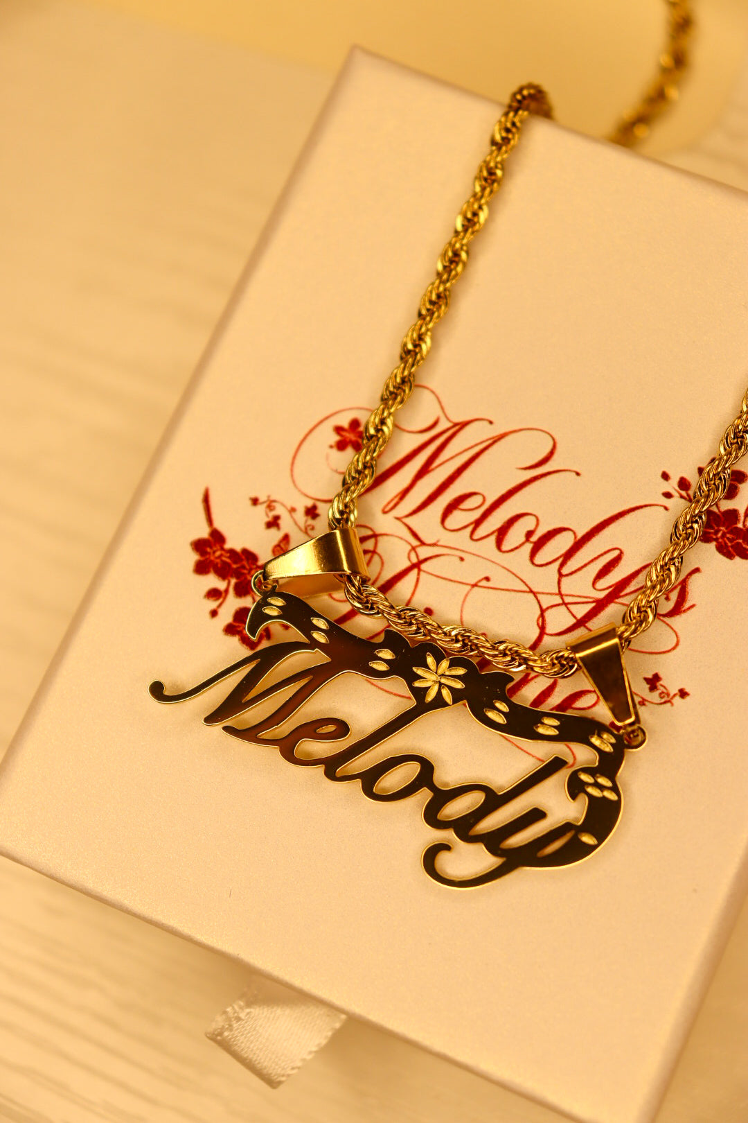 Heart Frame Name Necklace