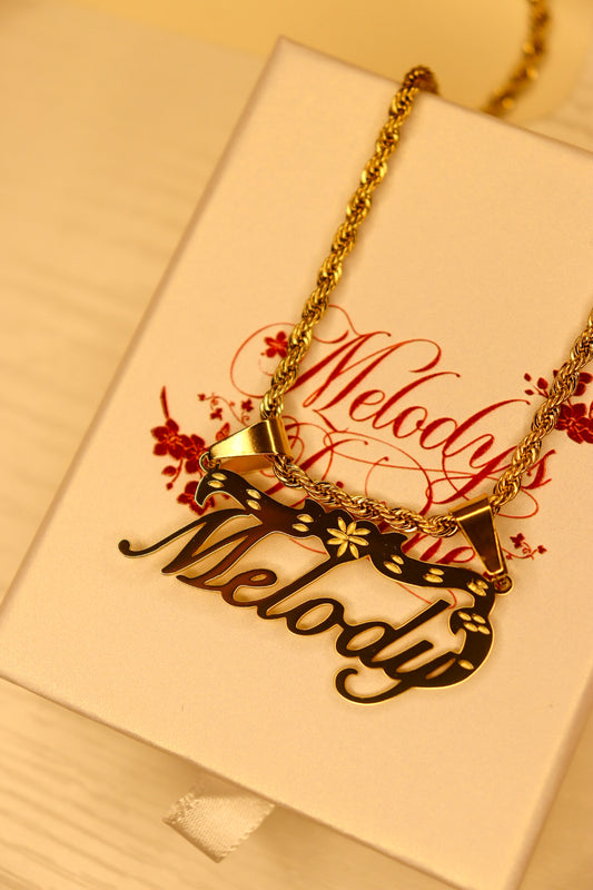 Heart Frame Name Necklace