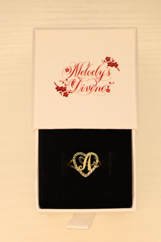 Heart Initial Ring