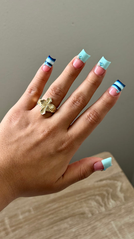 Cross Nugget Ring
