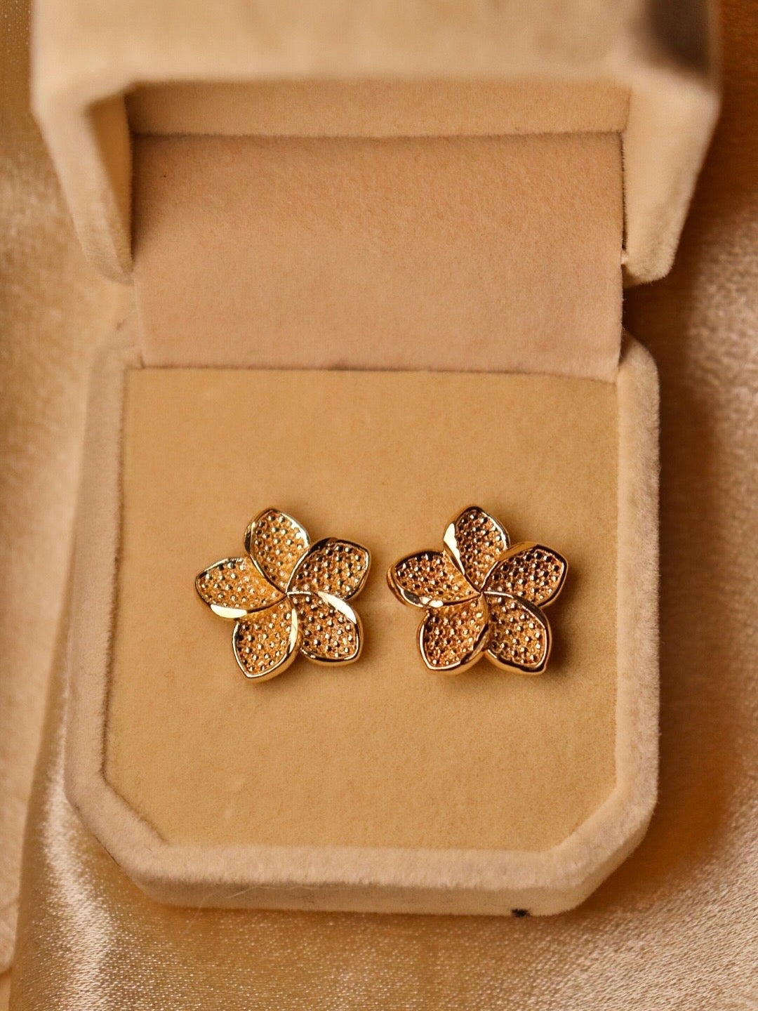 Plumeria Stud Earrings