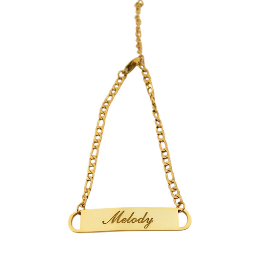 Custom engraved name bracelet