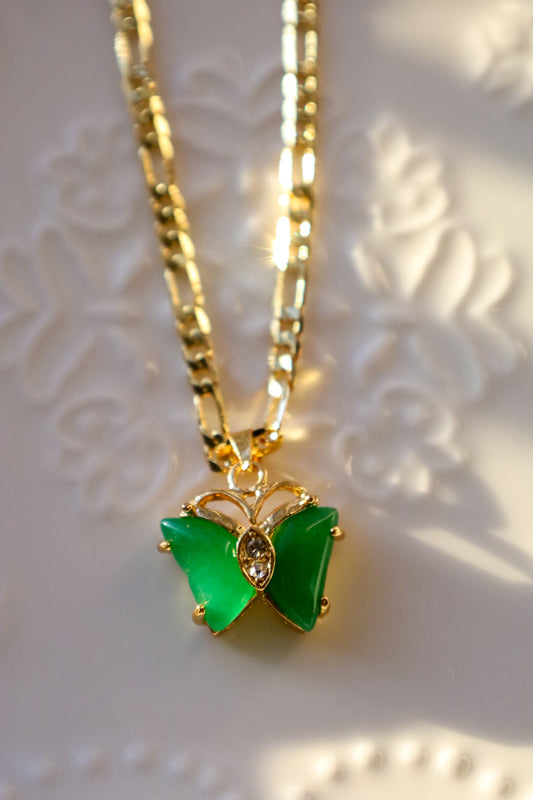 Jade butterfly necklace
