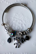 Silver teddy charm bracelet