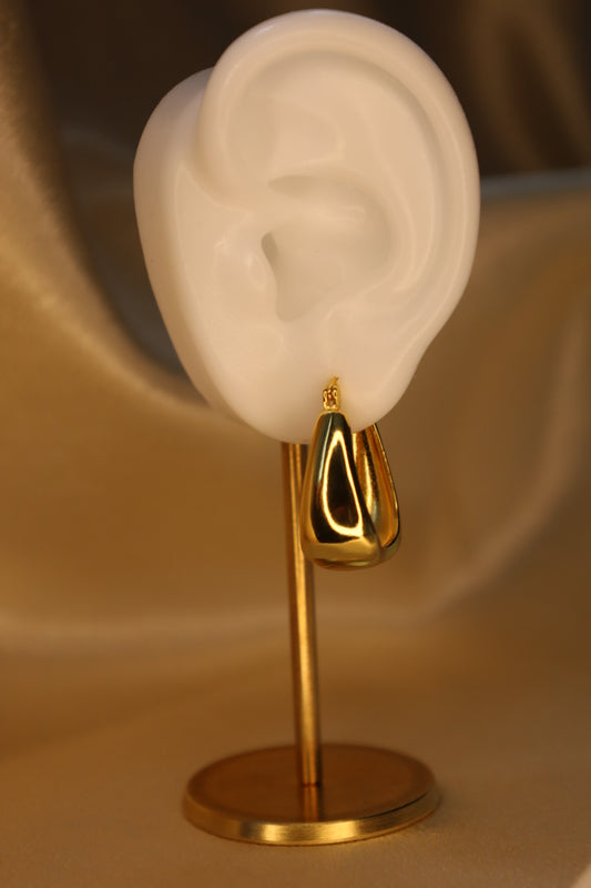“Tiffany” chunky gold hoop earrings