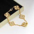 Gold x Bling clover bracelet