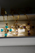 Virgencita heart cross necklace