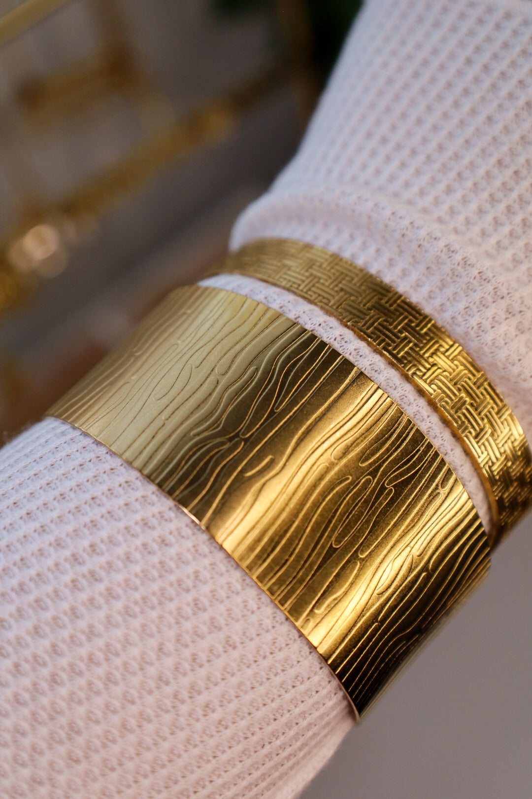 Golden Vein Cuff Bracelet