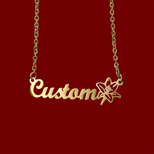 Custom Lily Name Necklace