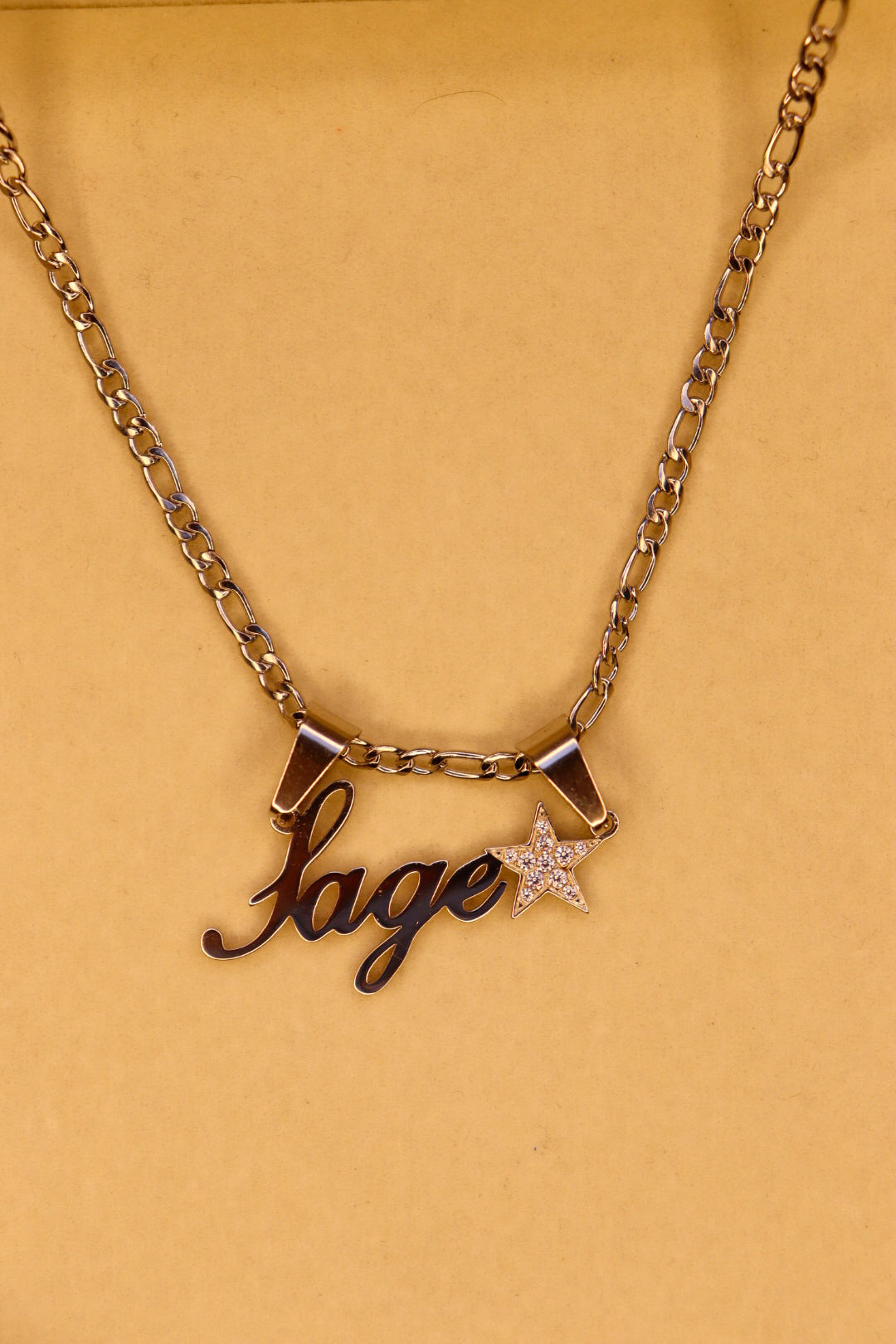 Custom Bling Star Name Necklace