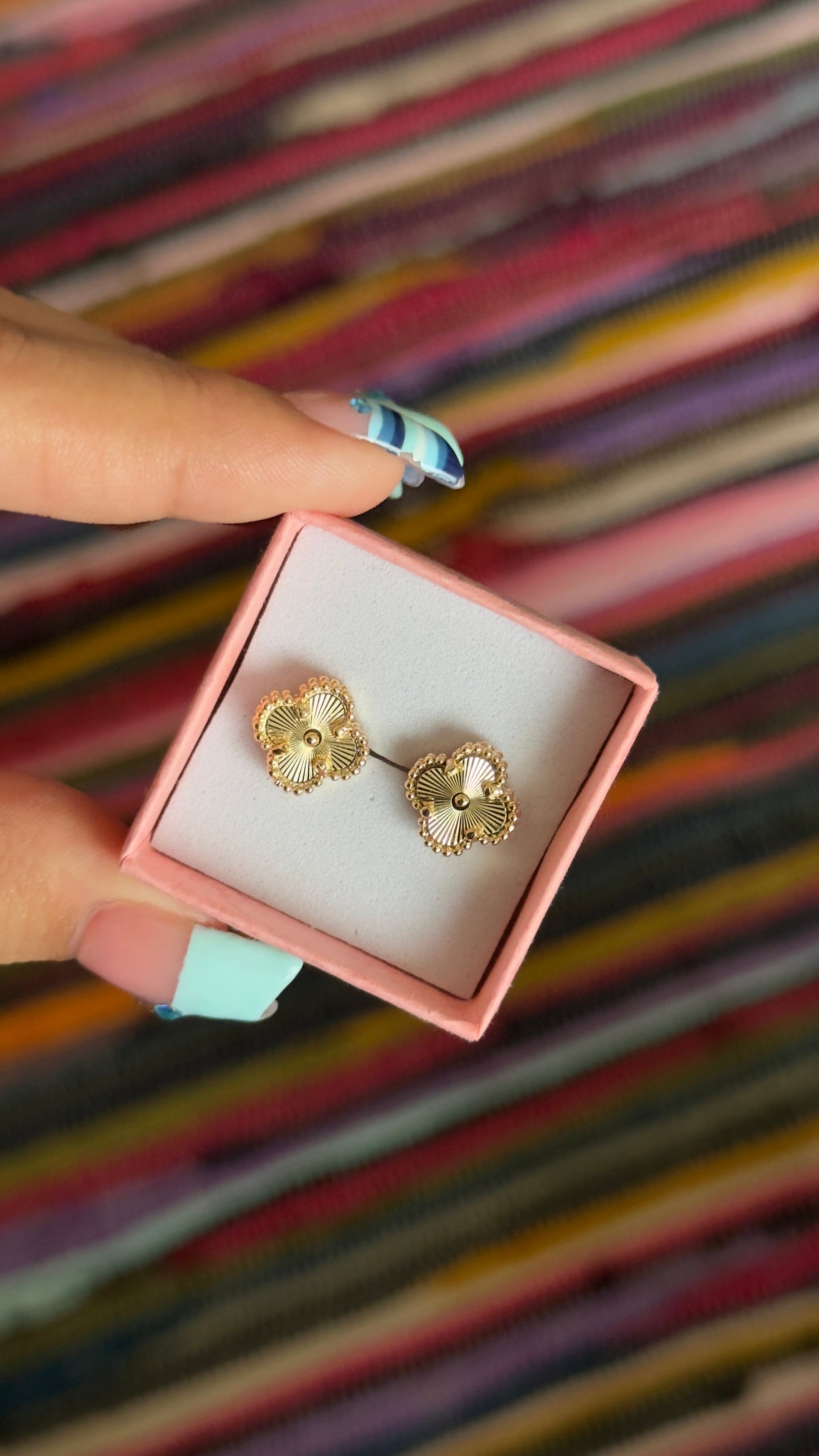 Gold Clover Earrings
