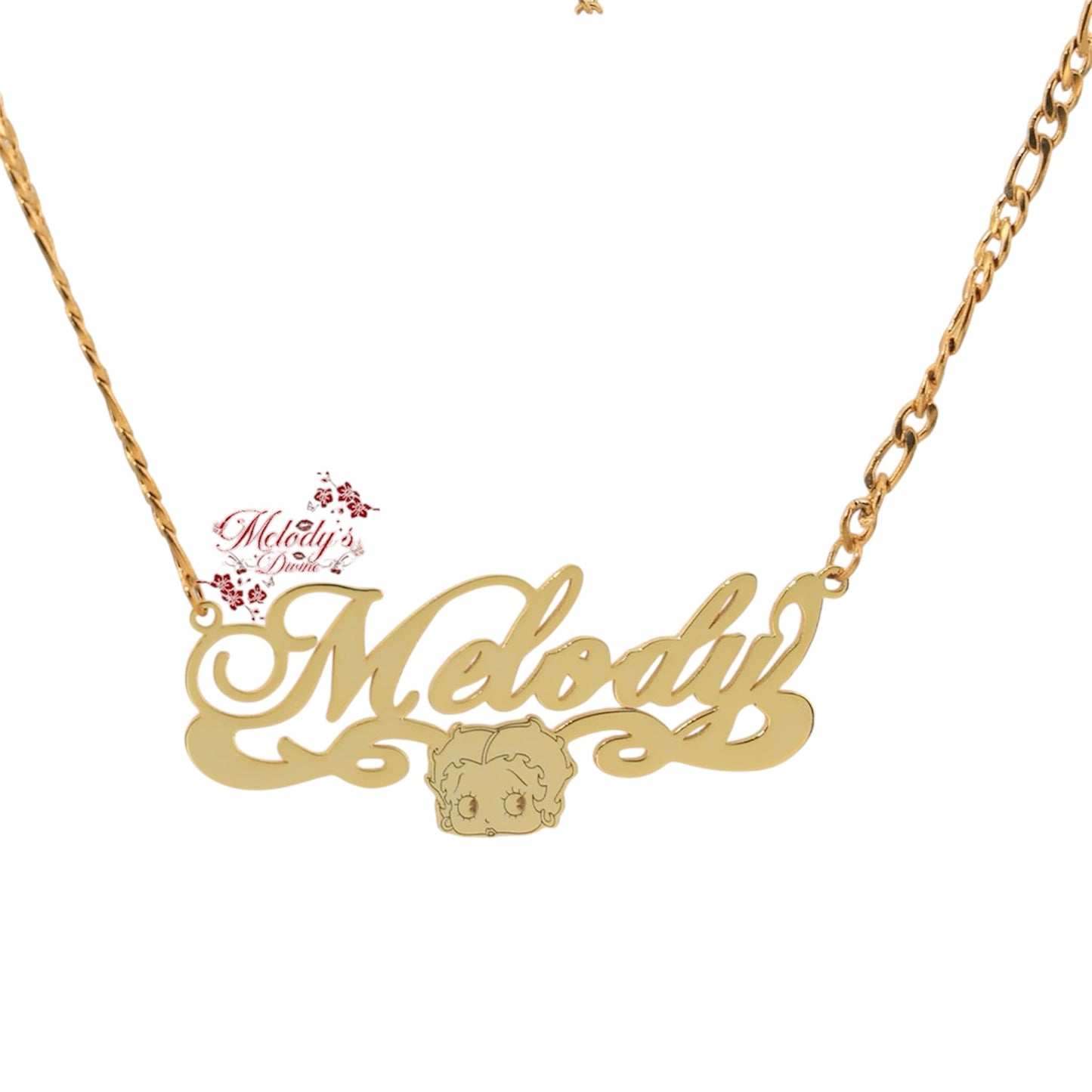 Betty boop custom name necklace