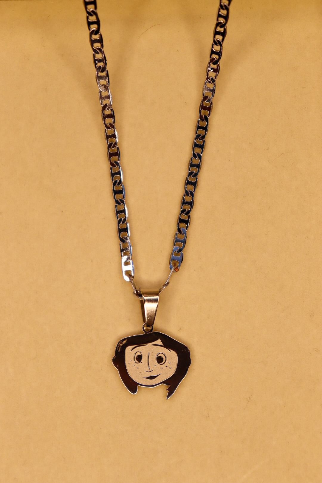 Coraline Face Pendant Necklace
