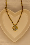 Heart Virgencita nugget necklace