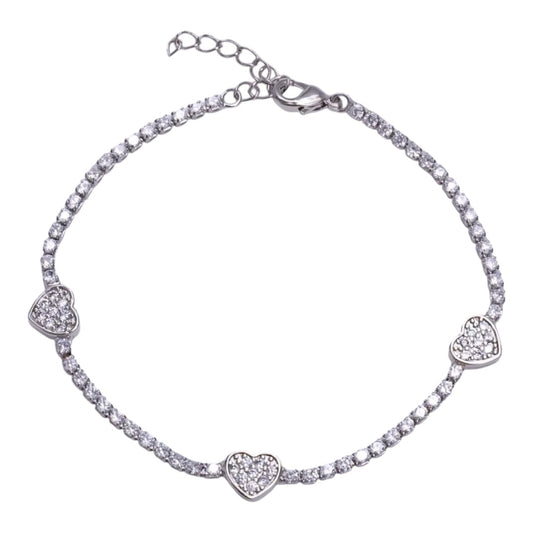 Icy heart bracelet