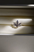 Silver weed ring (adjustable)