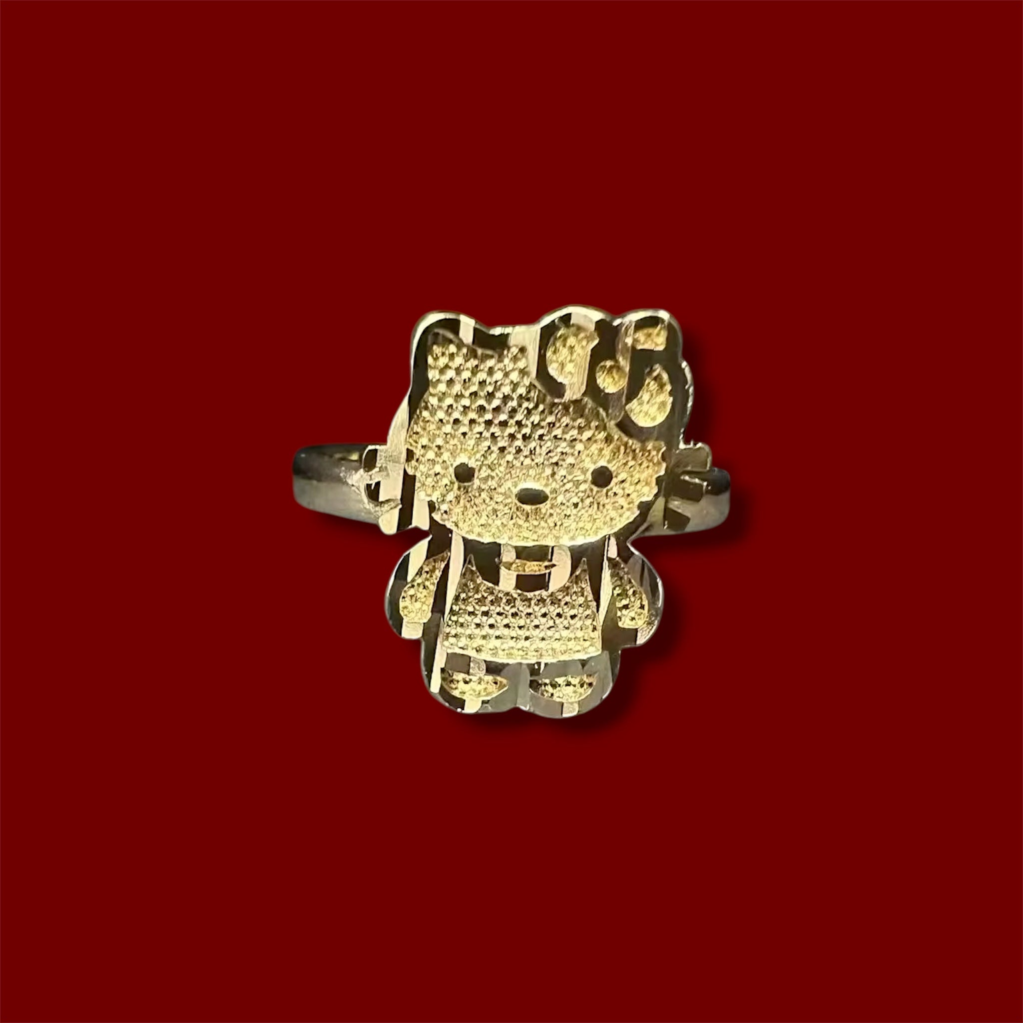 14k Full Hello Kitty Ring