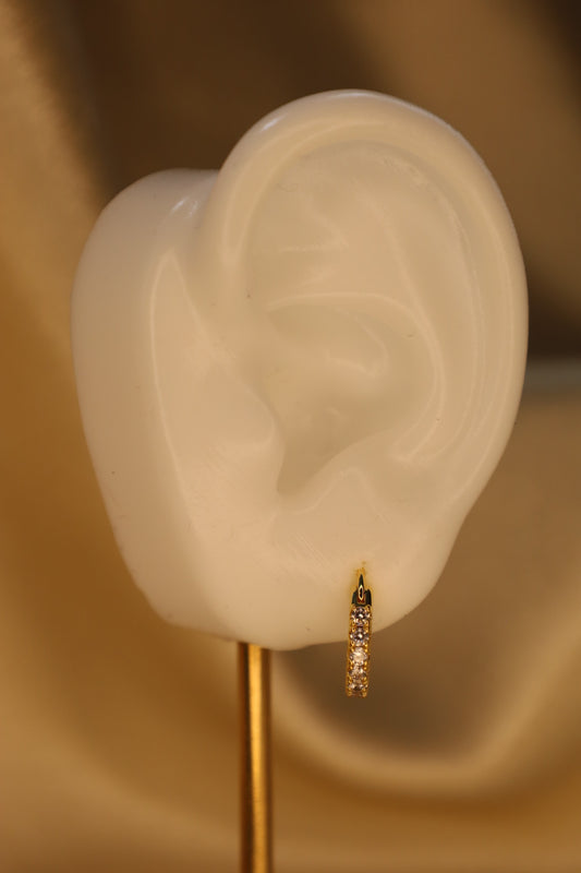 “Lily” bling gold hoop earrings